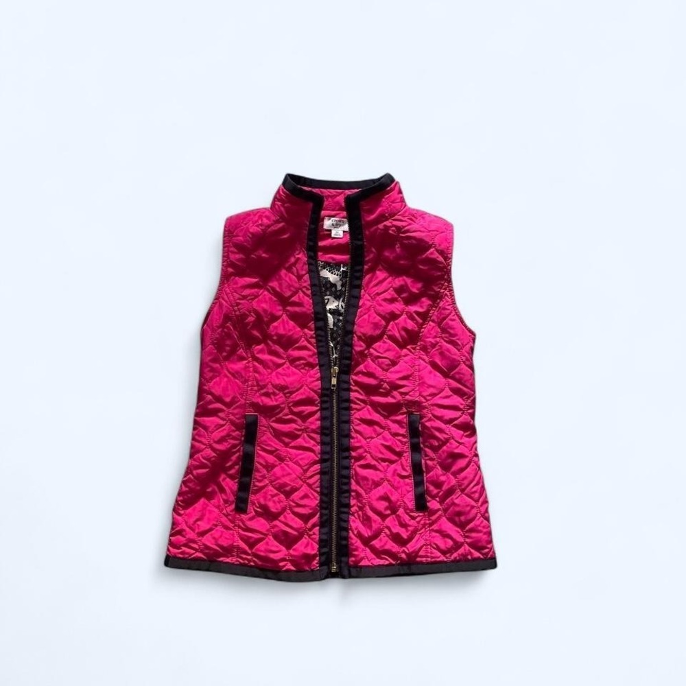 Hot pink quilted vest size XXS Petite by Crown‎ & Ivy